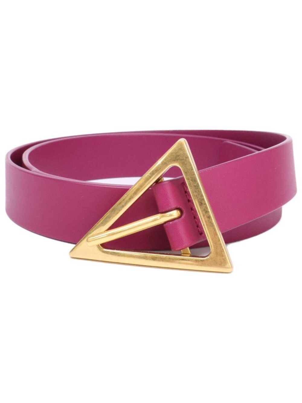 Bottega Veneta Triangle Buckle Leather Belt